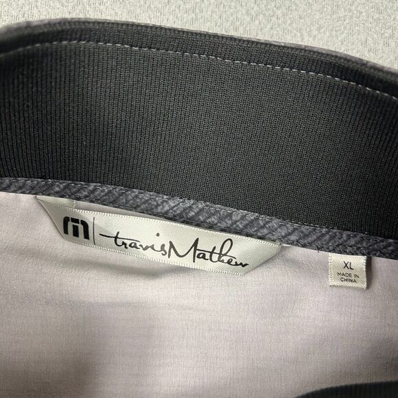 Travis Mathew Jacket Mens XL Grey Patterned 1/4 Zip Performance Golf Pullover - Picture 5 of 9